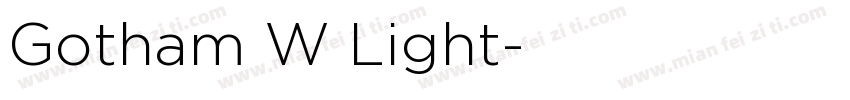 Gotham W Light字体转换
